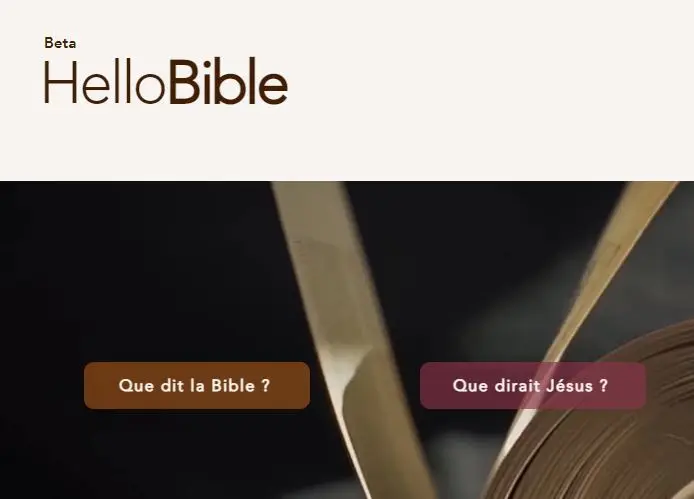 HelloBible, l’intelligence artificielle basée sur les ressources bibliques